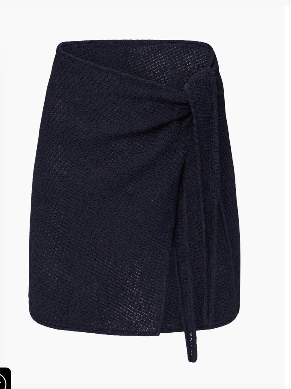 Onia Classic Navy Wrap Knit Skirt